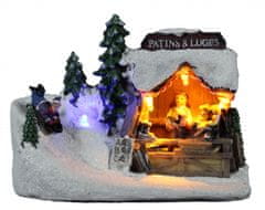 TWM 13 cm silný polykarbonátový vánoční domeček s placičkami a školkami