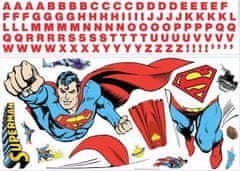 TWM samolepka na zeď Superman vinylová abeceda modrá / červená 126 ks