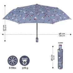 TWM Technologický mini deštník pro ženy 57 x 98 cm, polyester růžový