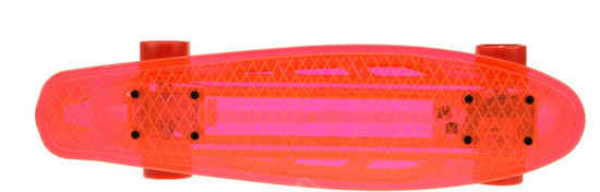 TWM Osvětlený skateboard s baterií 55 cm červený