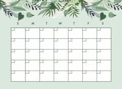 TWM zelená samolepka na zeď vinylový tropický měsíční kalendář