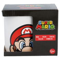 TWM Super Mario juniorský hrnek 325 ml keramická bílá / červená