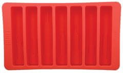 TWM Vestavěná miska na ledové kostky 19,5 x 11,5 cm silikonová červená