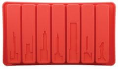 TWM Vestavěná miska na ledové kostky 19,5 x 11,5 cm silikonová červená