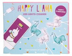 TWM USB nabíječka Happy Llama led girls white