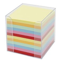 TWM poznámková kostka s poznámkami 9 cm průhledná / barevná