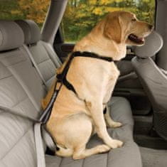 TWM pes s bezpečnostními pásy 40/55 cm nylon černá / šedá