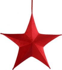 TWM Přívěsek vánoční hvězda Maria, 65 cm, sametově červený
