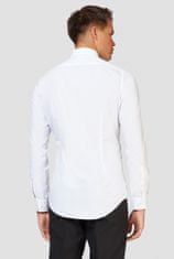 TWM Bílá pánská košile Knight bílá polyester mt XXL