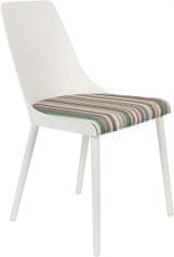 TWM Židle Monza 85 x 55 x 47 cm polypropylen / bílá bavlna