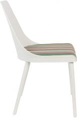 TWM Židle Monza 85 x 55 x 47 cm polypropylen / bílá bavlna