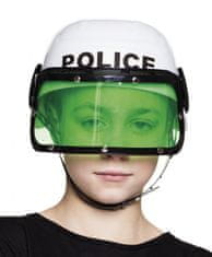 TWM policejní helma bílá / zelená chlapec