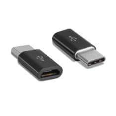 Northix Adaptér Micro-USB na USB-C – černý 