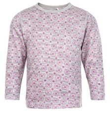 CeLaVi tričko z merino vlny dl.rukáv - šedá/ růžová velikost: 130