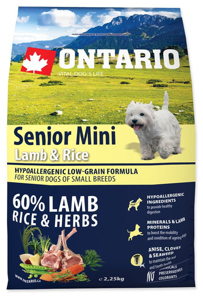 Ontario Senior Mini Lamb & Rice 2,25kg
