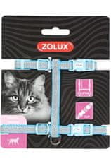 Zolux Postroj kočka SHINY nylon modrý