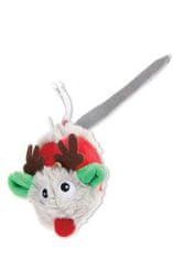 GiGwi Hračka kočka Melody vánoční myška se zvukem