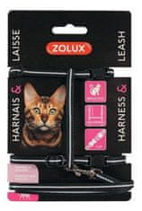 Zolux Postroj kočka s vodítkem 1,2m černý