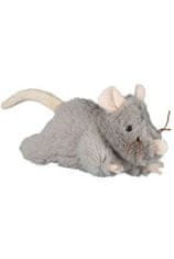 Trixie Hračka kočka Myš šedá plyšová robustní 15cm 1ks TR