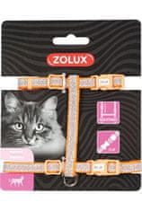 Zolux Postroj kočka SHINY nylon oranžový