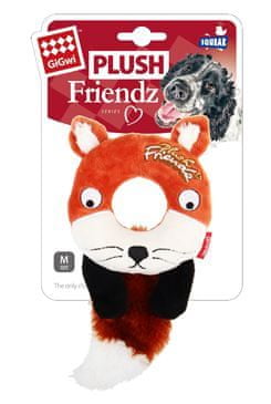 GiGwi Hračka pes Plush Friendz liška s gumovým krouž.