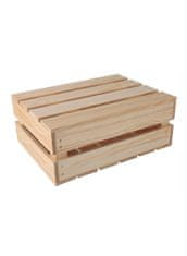 Čisté dřevo Dřevěná bedýnka 40 x 30 x 15 cm - s víkem