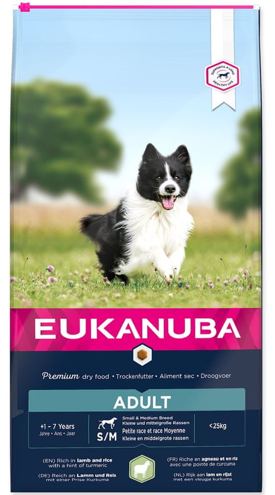 Levně Eukanuba Adult Small & Medium Breed Lamb & Rice 12 kg