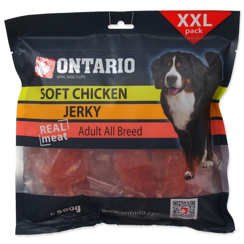 Levně Ontario Snack Soft Chicken Jerky 500g