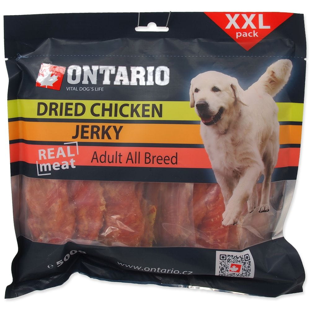 Levně Ontario Snack Dry Chicken Jerky 500g