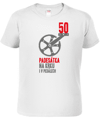 Hobbytriko Pánské tričko pro cyklistu - Padesátka na krku Barva: Černá (01), Velikost: 3XL