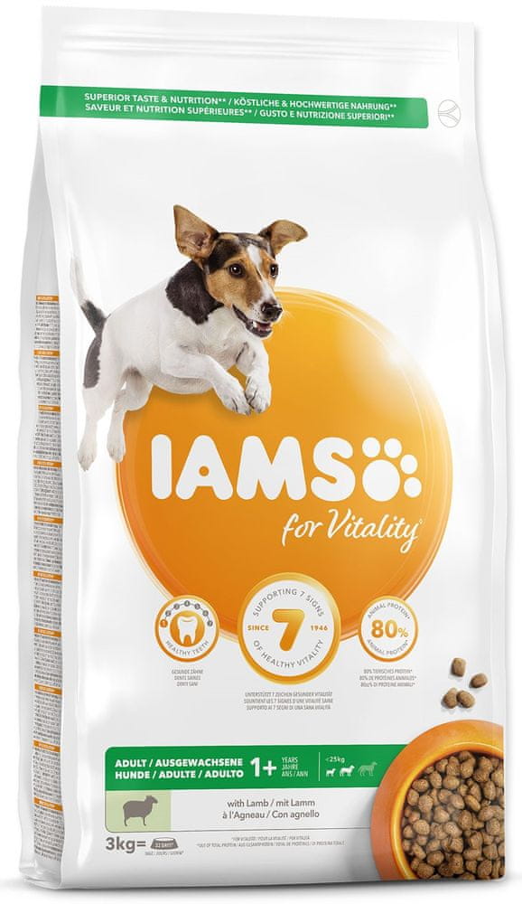 Levně IAMS Dog Adult Small&Medium Lamb 3 kg
