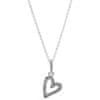 Stříbrný náhrdelník s třpytivým srdcem 398688C01-50
