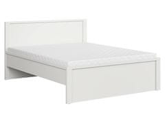 Black Red White KAPITAN postel bez roštu a matrace LOZ/160/T bílá/bílý mat