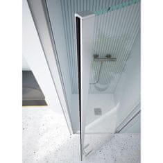 Forte Sprchové dveře DECO N1B Levé (SX) Černá 110 cm Acidato bezpečnostní sklo - 6 mm