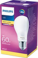 Philips LED žárovka E27 7W 60W 806lm PHILIPS teplá barva