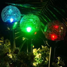 Basic Zahradní lampa LED SOLAR BALL SL2302S GLASS