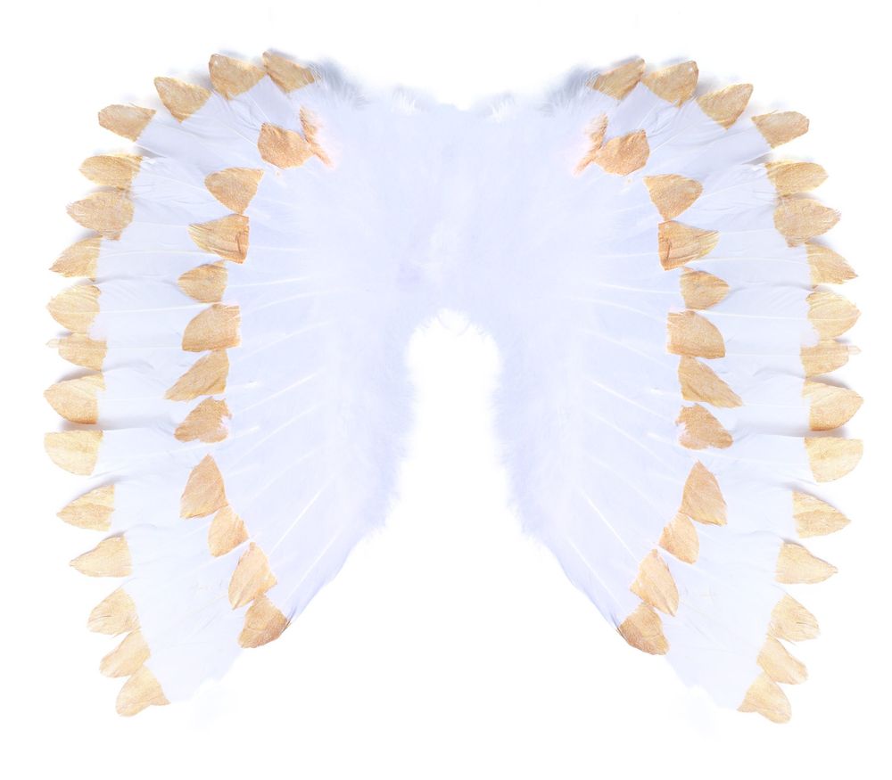 Levně Rappa Andělská křídla s peřím bílo-zlatá