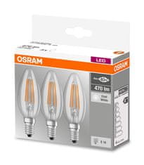 Osram Sada: LED žárovka B40 E14 4W 40W OSRAM 4000K 3PAK