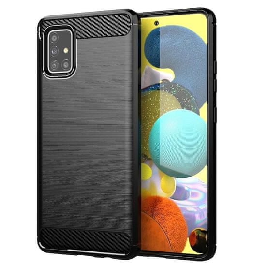 FORCELL Obal / kryt na Samsung Galaxy A51 černý - Forcell CARBON