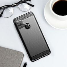 FORCELL Obal / kryt na Samsung Galaxy A21s černé - Forcell Carbon