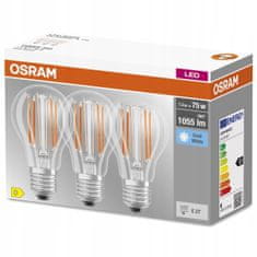 Osram 3x E27 7,5W LED žárovka = 75W 4000K OSRAM FILAMENT
