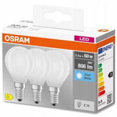 Osram 3x LED žárovka E14 5,5W = 60W 4000K OSRAM FILAMENT
