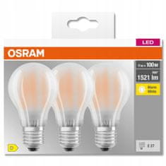 Osram 3X LED žárovka E27 11W = 100W 2700K FILAMENT OSRAM
