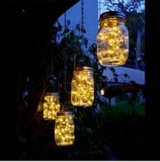 Basic 2x Solární lampa, zahradní JAR, skleněná lucerna
