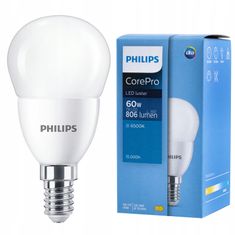 Philips LED žárovka E14 7W = 60W 830lm 6500K PHILIPS BALL
