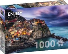 ENJOY Puzzle Manarola za soumraku, Cinque Terre, Itálie 1000 dílků