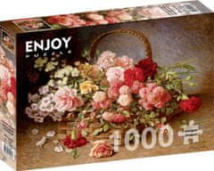 ENJOY Puzzle Košík růží a karafiátů 1000 dílků