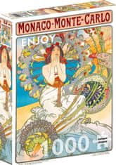 ENJOY Puzzle Monako Monte Carlo, Alfons Mucha 1000 dílků
