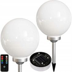 Basic LED solární zahradní lampa s kladivem RGB BALL Dálkové ovládání