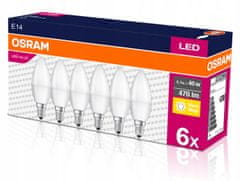 Osram 6x LED žárovka E14 SVÍČKY 5,7W = 40W 2700K OSRAM